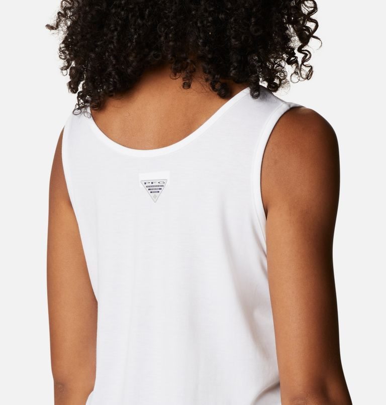 Women's Columbia PFG Slack Water Knit II Tanks White | CA-ZCL60