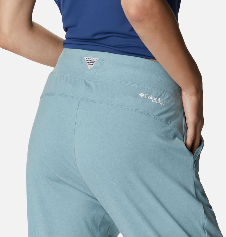 Women's Columbia PFG Slack Water Knit Jogger Turquoise | CA-C3450