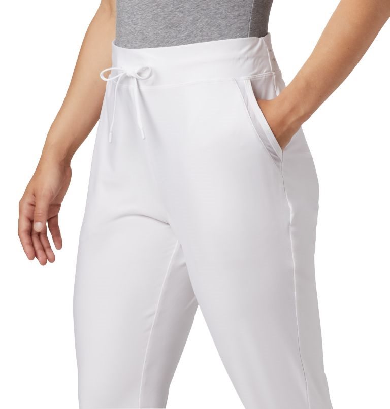 Women's Columbia PFG Slack Water Knit Jogger White | CA-O08C4