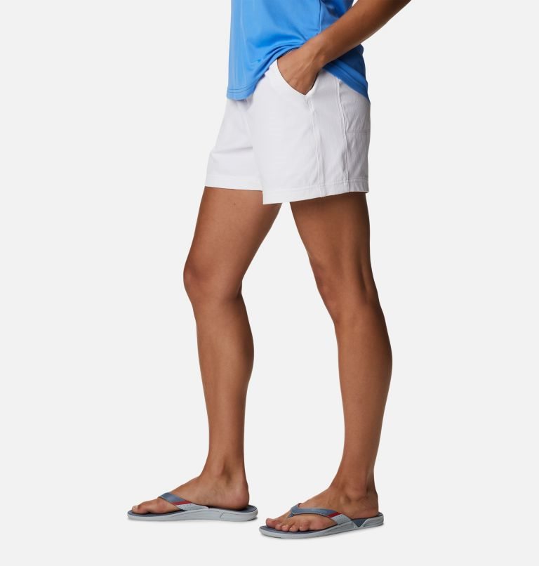 Women's Columbia PFG Slack Water Woven Shorts White | CA-OAL30