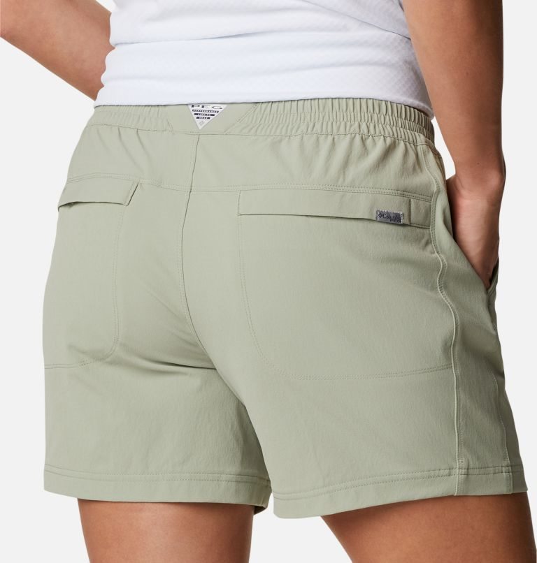 Women's Columbia PFG Slack Water Woven Shorts Olive | CA-WA80L