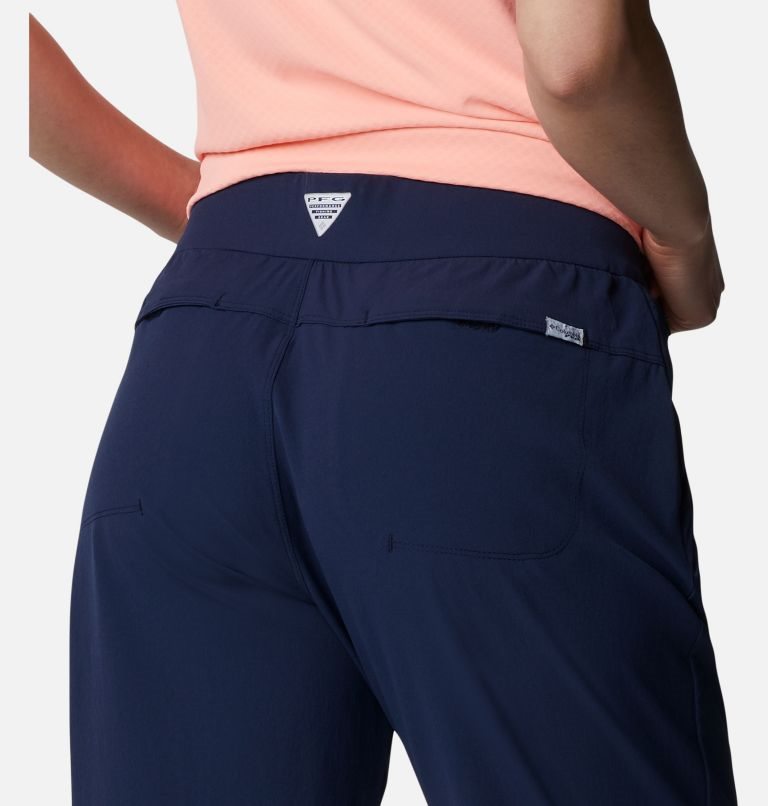 Women's Columbia PFG Sun Drifter Woven Pants Navy | CA-N8401