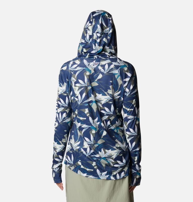 Women's Columbia PFG Super Tidal Tee Hoodie Flower | CA-HCA06