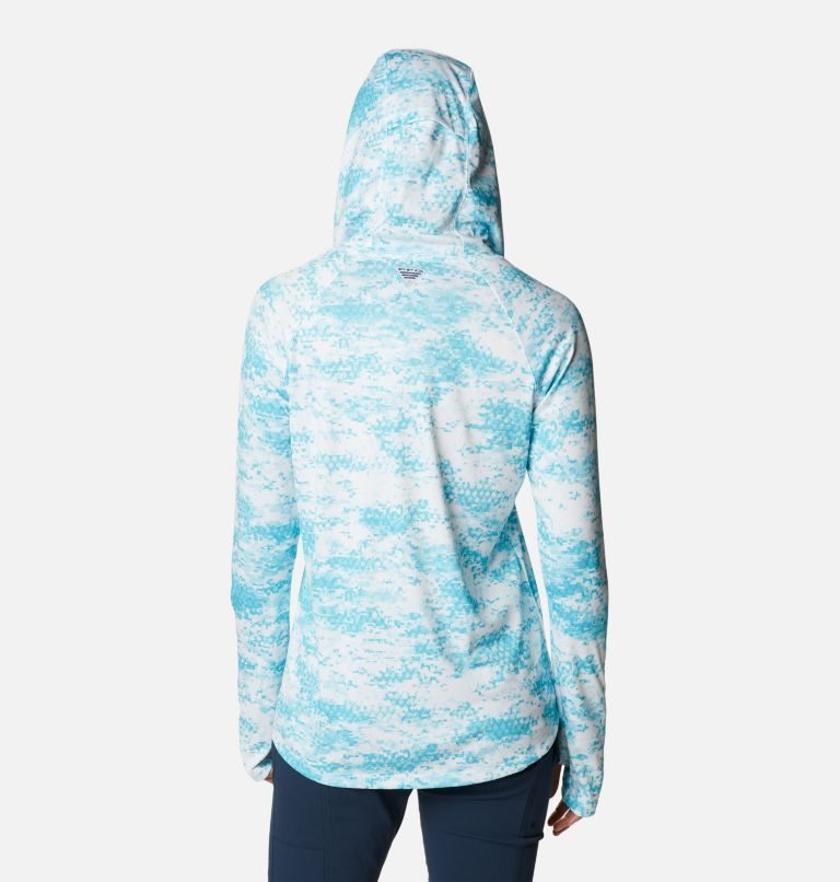 Women's Columbia PFG Super Tidal Tee Hoodie Turquoise | CA-T854A