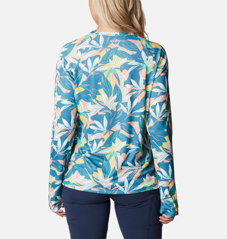 Women's Columbia PFG Super Tidal Tee Long Sleeve Sweatshirts Flower | CA-G4L51