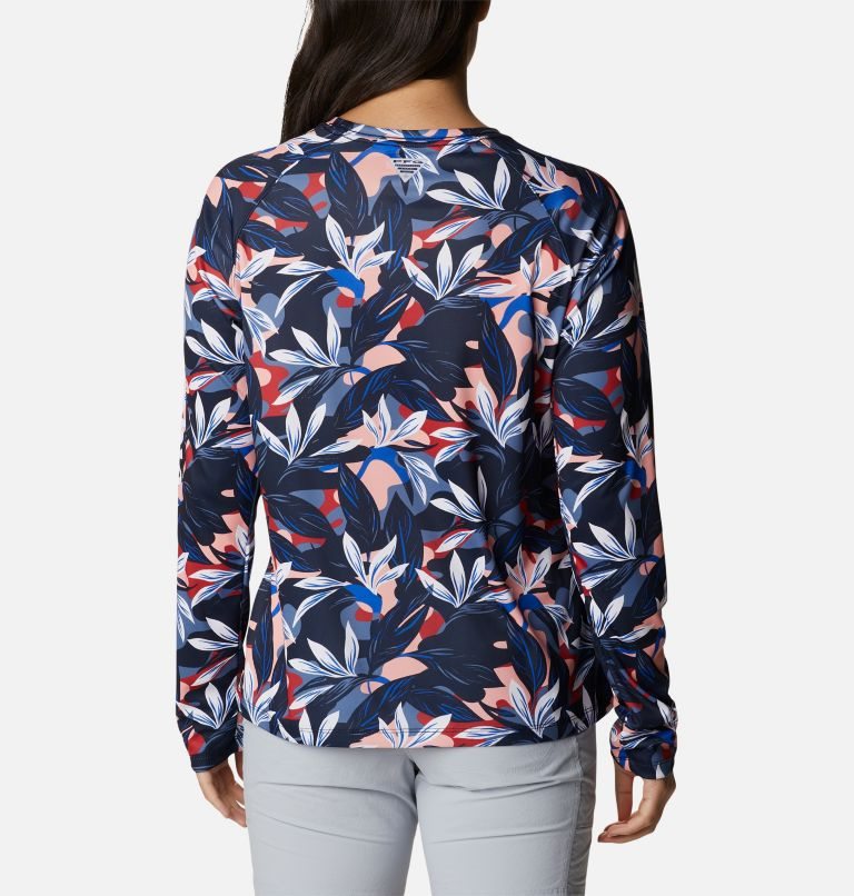 Women's Columbia PFG Super Tidal Tee Long Sleeve Sweatshirts Flower | CA-G5C84