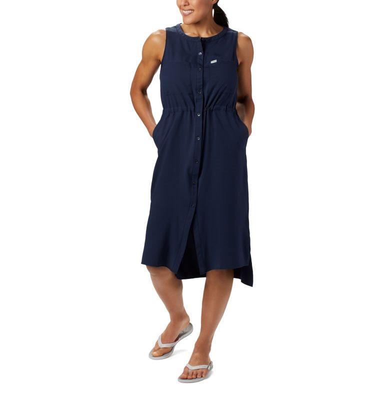 Women\'s Columbia PFG Tamiami Dress Navy | CA-W683C