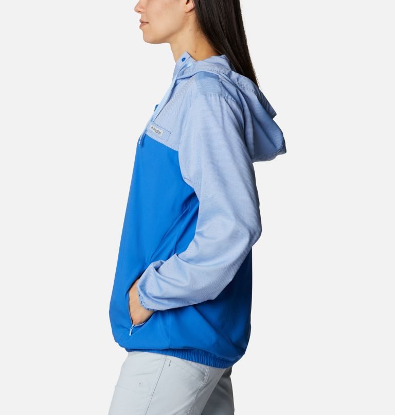 Women's Columbia PFG Tamiami Hoodie Blue | CA-Q3LC8