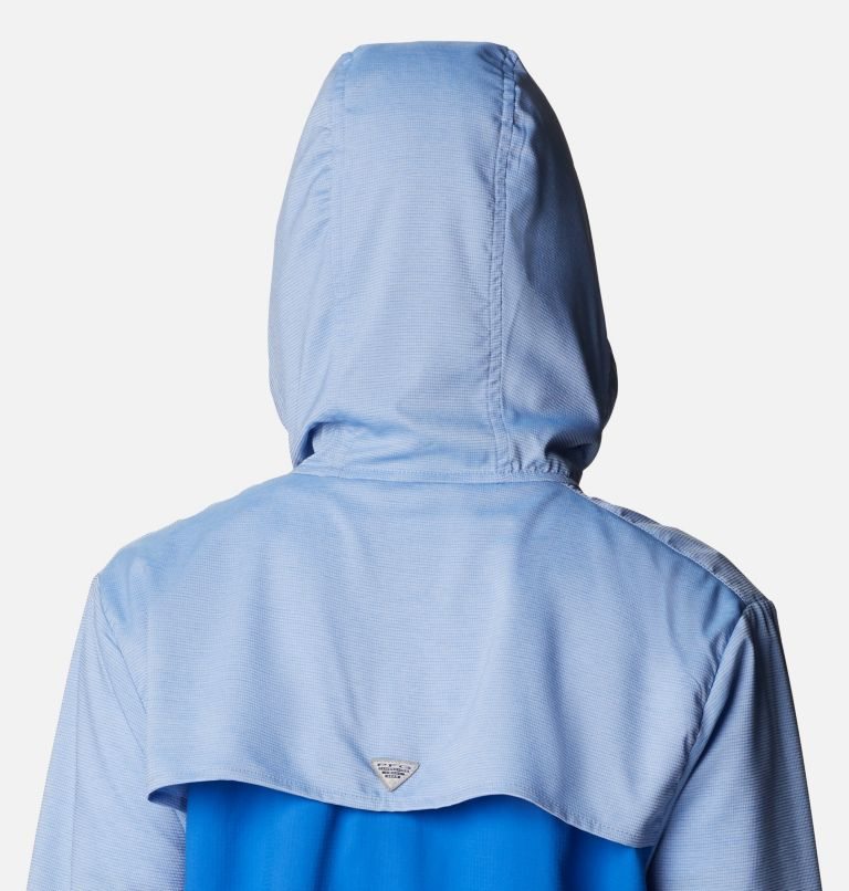 Women's Columbia PFG Tamiami Hoodie Blue | CA-Q3LC8