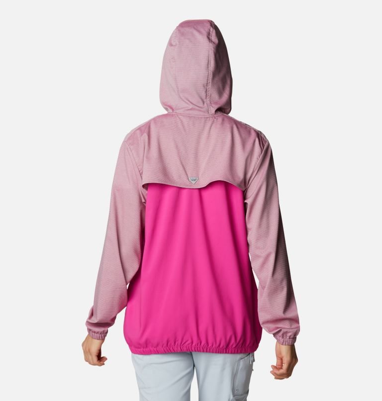 Women's Columbia PFG Tamiami Hoodie Fuchsia | CA-E146A