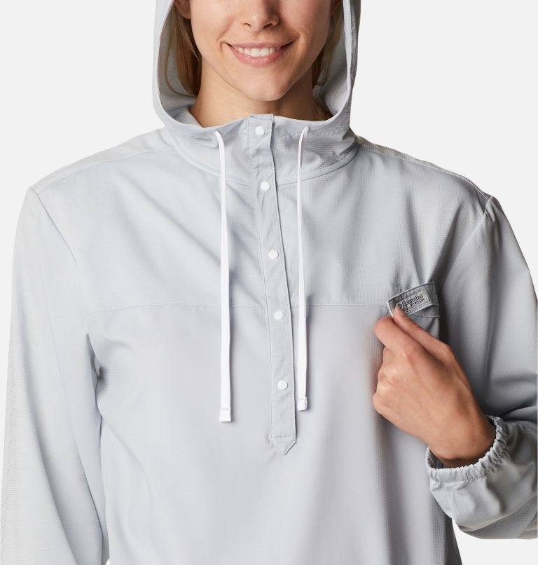 Women's Columbia PFG Tamiami Hoodie Light Grey | CA-Q15C6