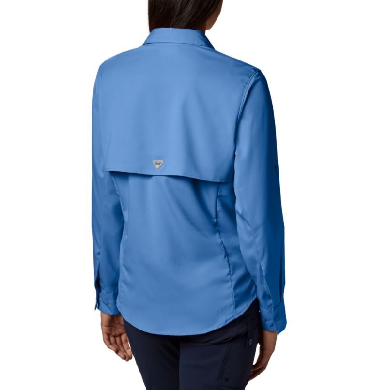 Women's Columbia PFG Tamiami II Long Sleeve Shirts Blue | CA-G3L84