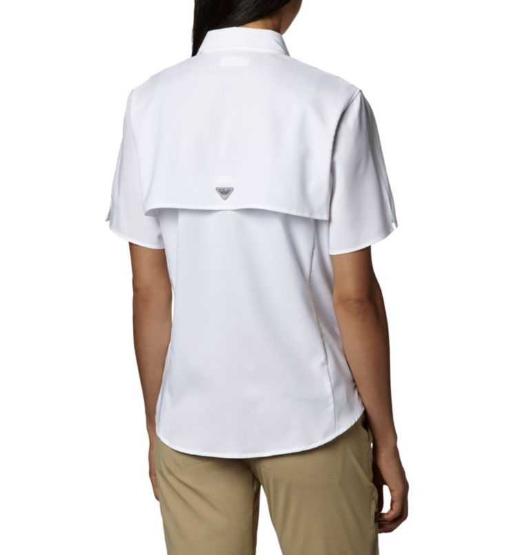 Women's Columbia PFG Tamiami II Short Sleeve Shirts White | CA-D16A3