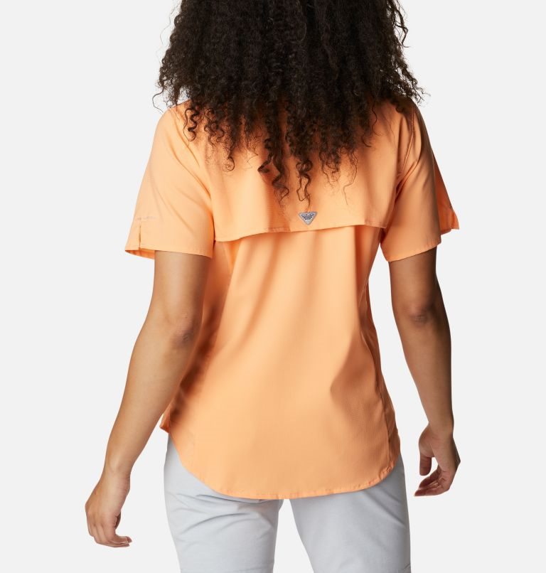 Women's Columbia PFG Tamiami II Short Sleeve Shirts Orange | CA-G0LC1