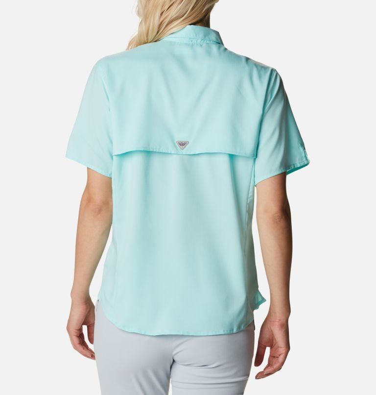 Women's Columbia PFG Tamiami II Short Sleeve Shirts Turquoise | CA-G1063