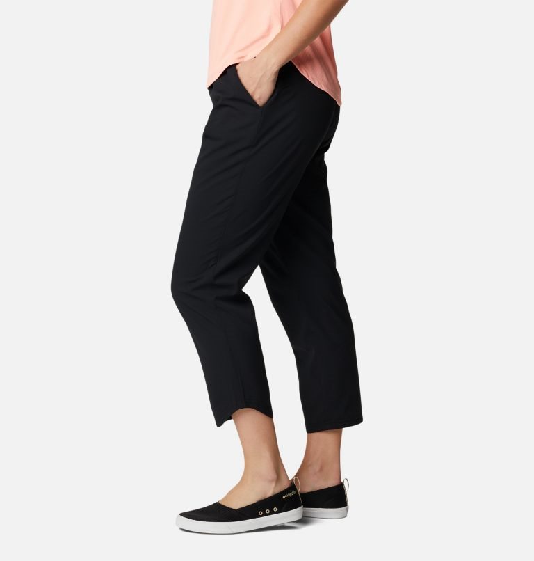 Women's Columbia PFG Tamiami Pull-On Capris Sport Pants Black | CA-T80C3