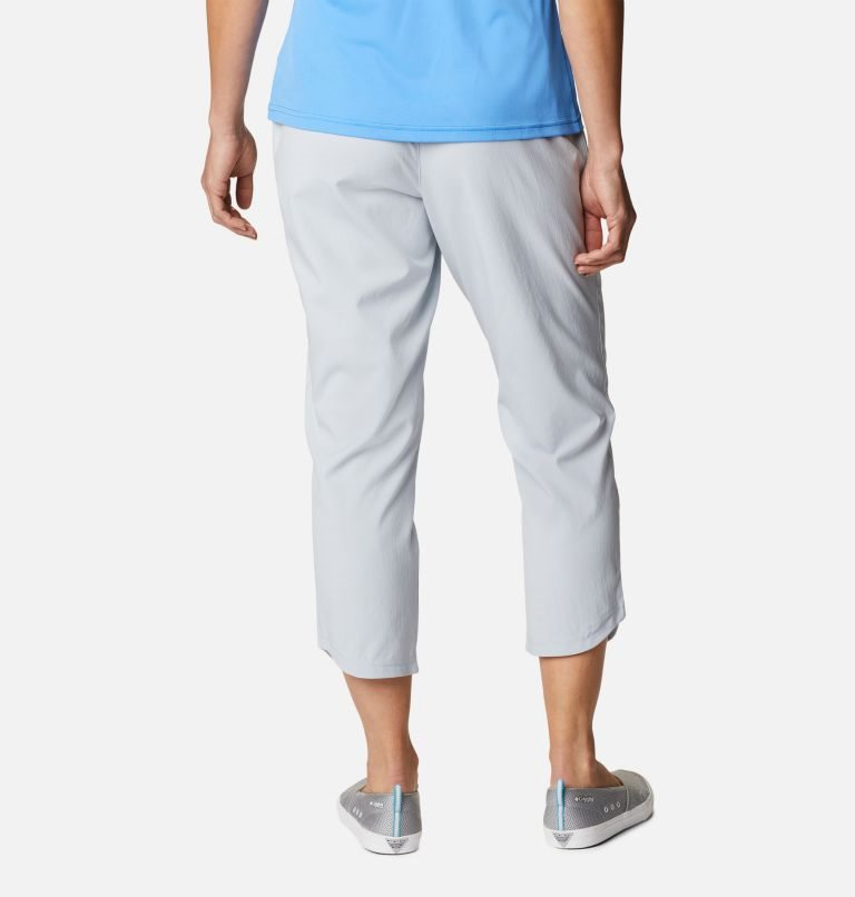 Women's Columbia PFG Tamiami Pull-On Capris Sport Pants Light Grey | CA-W16AC