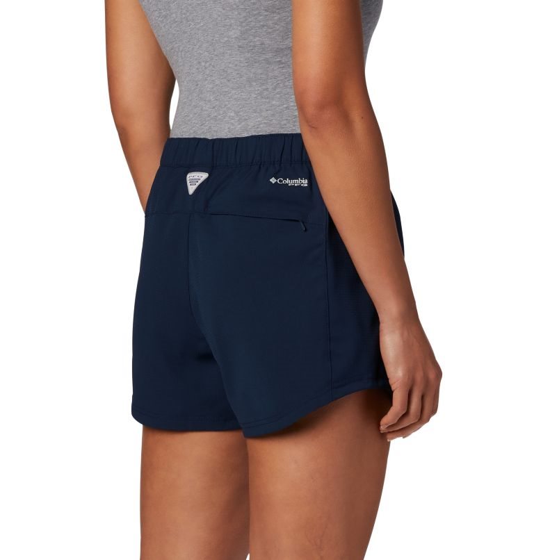 Women's Columbia PFG Tamiami Pull-On Shorts Navy | CA-R305A