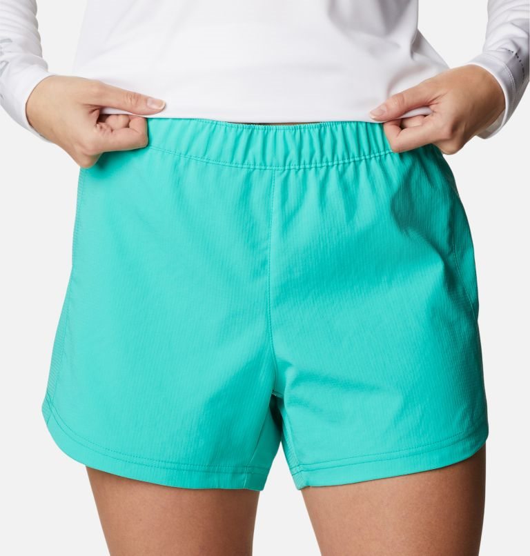 Women's Columbia PFG Tamiami Pull-On Shorts Turquoise | CA-VL453