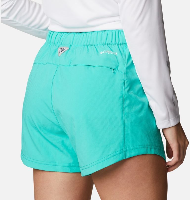 Women's Columbia PFG Tamiami Pull-On Shorts Turquoise | CA-VL453