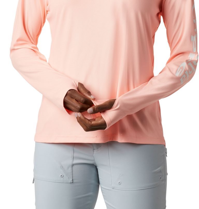 Women's Columbia PFG Tidal Deflector Hoodie Coral | CA-AC3A8