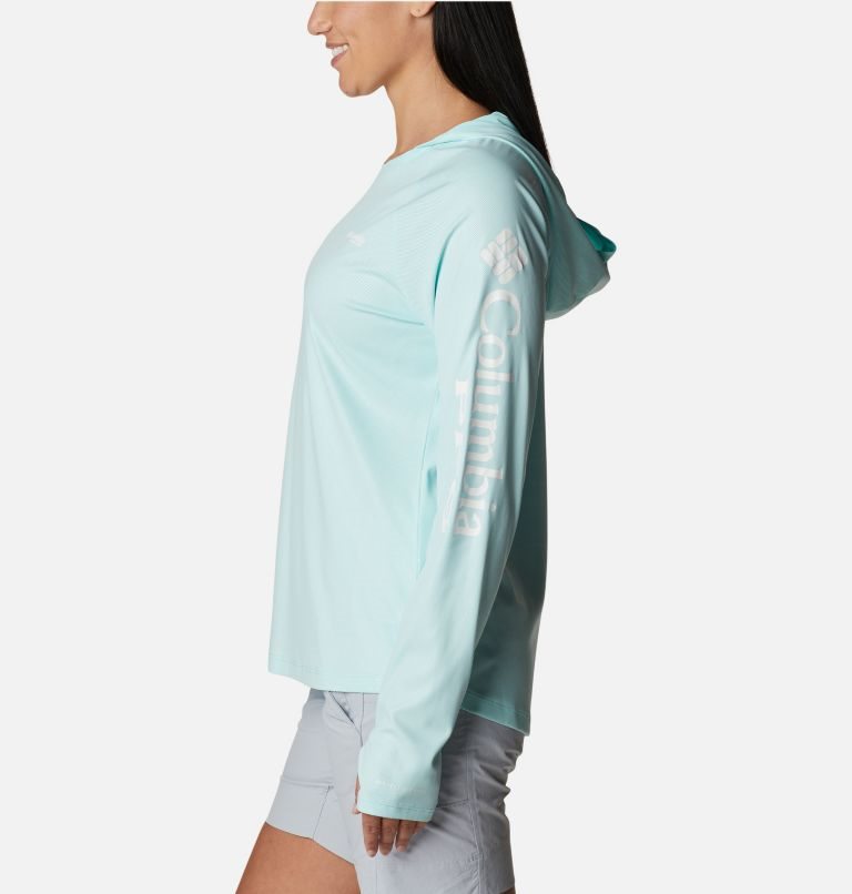 Women's Columbia PFG Tidal Deflector Hoodie Turquoise | CA-I50C4