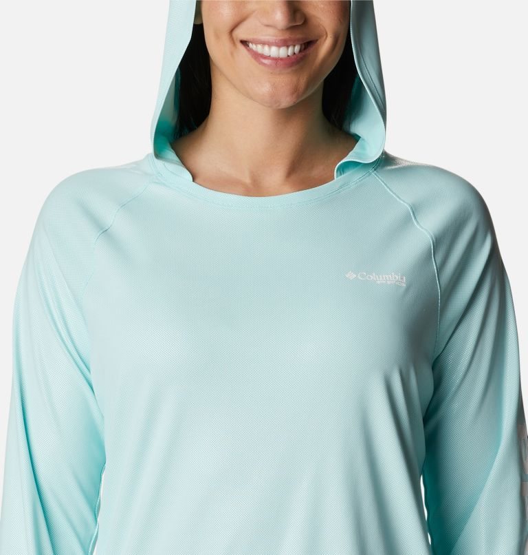 Women's Columbia PFG Tidal Deflector Hoodie Turquoise | CA-I50C4