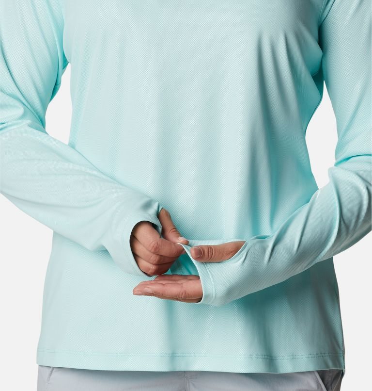 Women's Columbia PFG Tidal Deflector Hoodie Turquoise | CA-I50C4