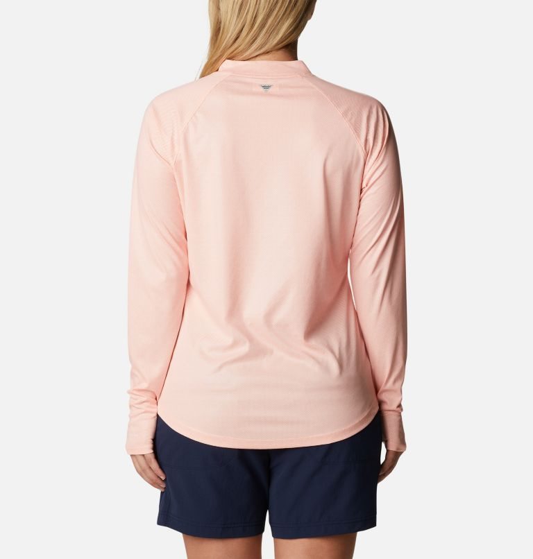 Women's Columbia PFG Tidal Deflector Ice Long Sleeve Sweatshirts Pink | CA-AAC53