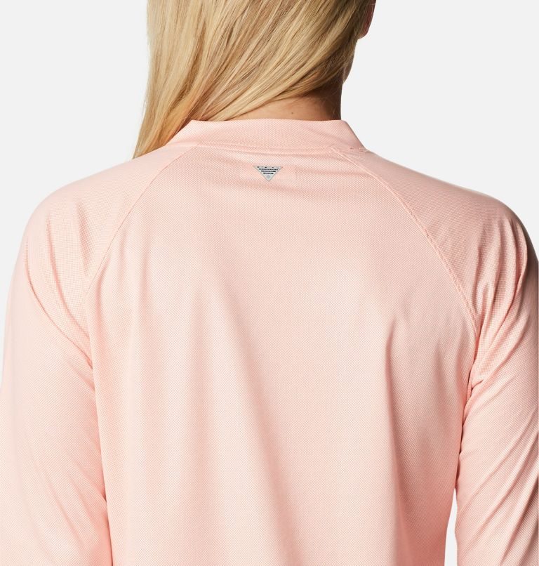 Women's Columbia PFG Tidal Deflector Ice Long Sleeve Sweatshirts Pink | CA-AAC53