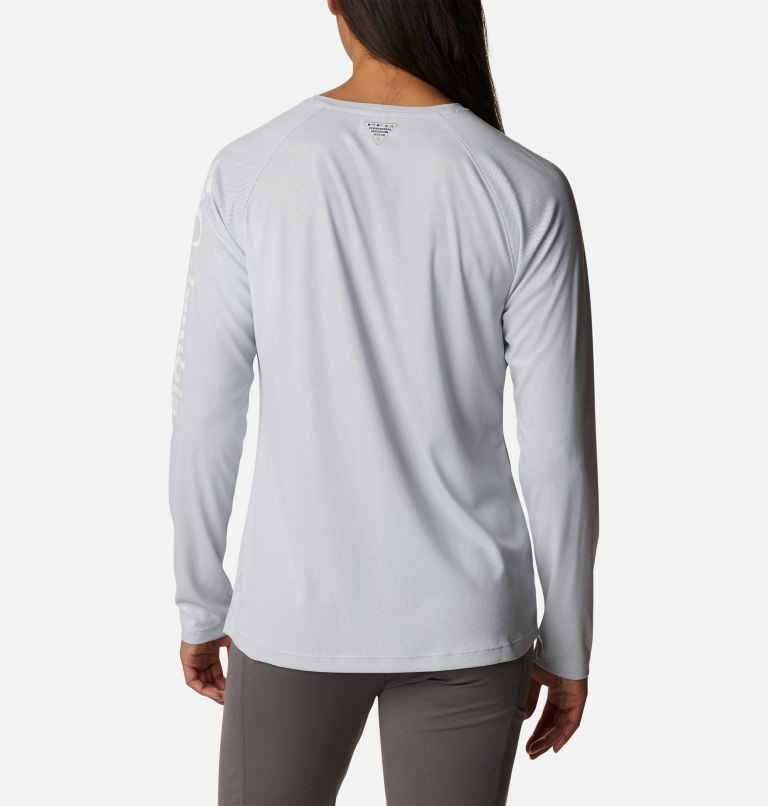 Women's Columbia PFG Tidal Deflector Long Sleeve Sweatshirts Light Grey | CA-EL14C