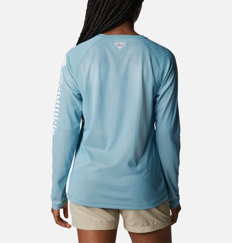 Women's Columbia PFG Tidal Deflector Long Sleeve Sweatshirts Blue | CA-N4A53