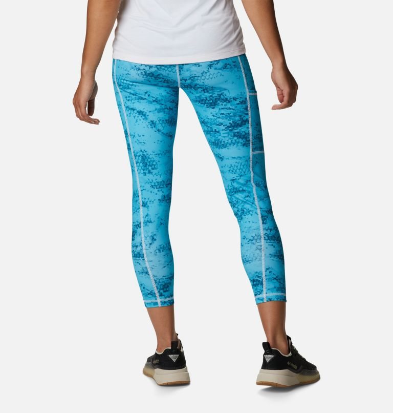 Women's Columbia PFG Tidal Leggings Turquoise | CA-S1LC5