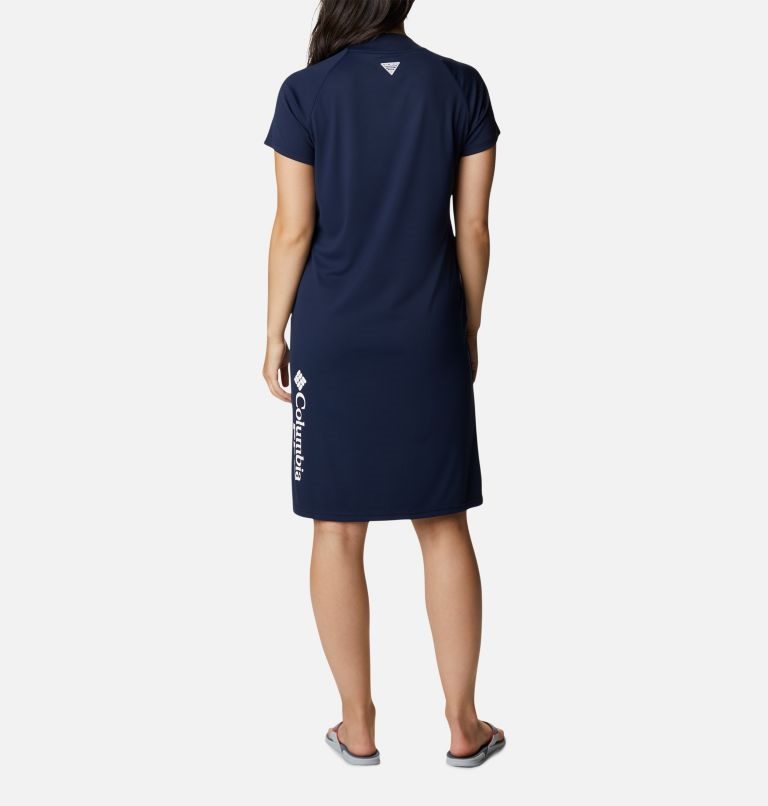 Women's Columbia PFG Tidal Tee Dress Navy | CA-W8530