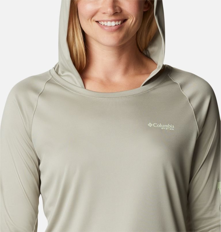 Women's Columbia PFG Tidal Tee Hoodie Grey | CA-WL104