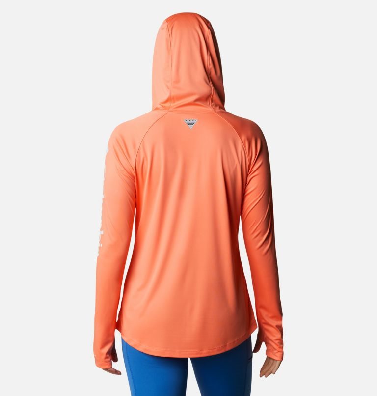 Women's Columbia PFG Tidal Tee Hoodie Orange | CA-O8CAL