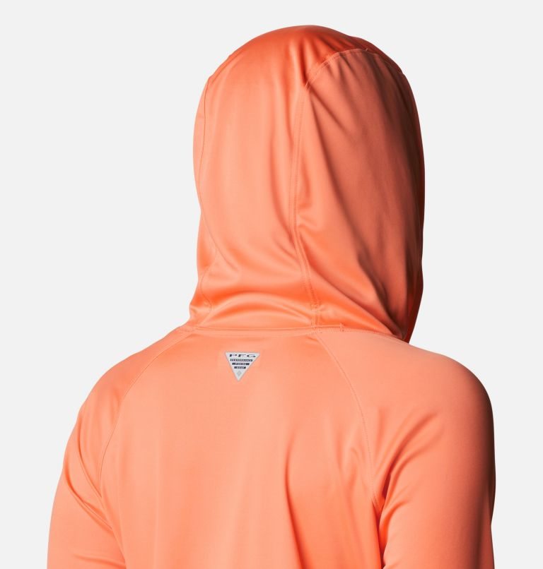 Women's Columbia PFG Tidal Tee Hoodie Orange | CA-O8CAL