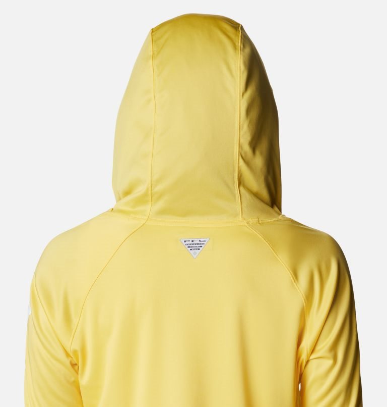 Women's Columbia PFG Tidal Tee Hoodie Yellow | CA-D58C4