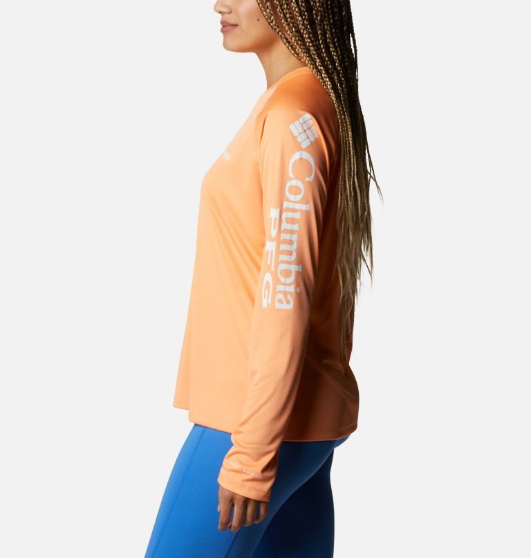 Women's Columbia PFG Tidal Tee II Long Sleeve Sweatshirts Orange | CA-B0CL1