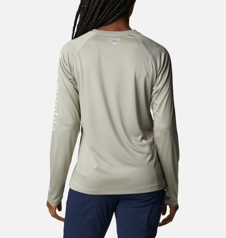 Women's Columbia PFG Tidal Tee II Long Sleeve Sweatshirts Olive | CA-H6L50