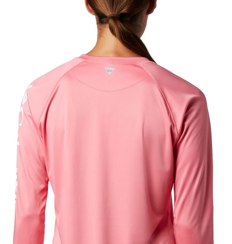 Women's Columbia PFG Tidal Tee II Long Sleeve Sweatshirts Pink | CA-L8A0C