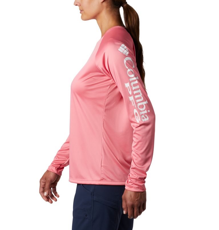 Women's Columbia PFG Tidal Tee II Long Sleeve Sweatshirts Pink | CA-L8A0C