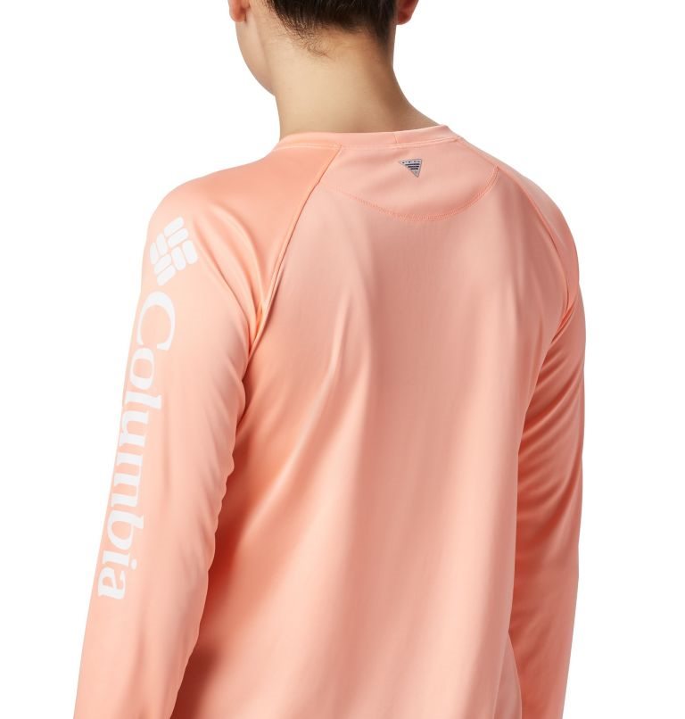 Women's Columbia PFG Tidal Tee II Long Sleeve Sweatshirts Pink | CA-V3C1A