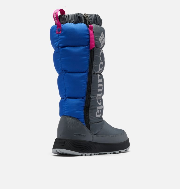 Women's Columbia Paninaro Omni-Heat Tall Boots Dark Grey / Blue | CA-N1L34