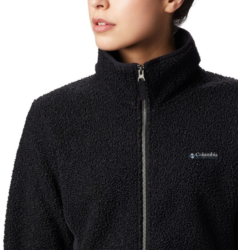 Women's Columbia Panorama Full Zip Fleece Jackets Black | CA-P16A5