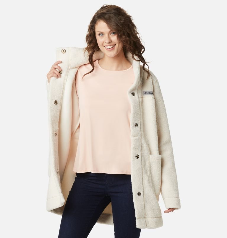 Women's Columbia Panorama Long Jackets White | CA-HL4A3