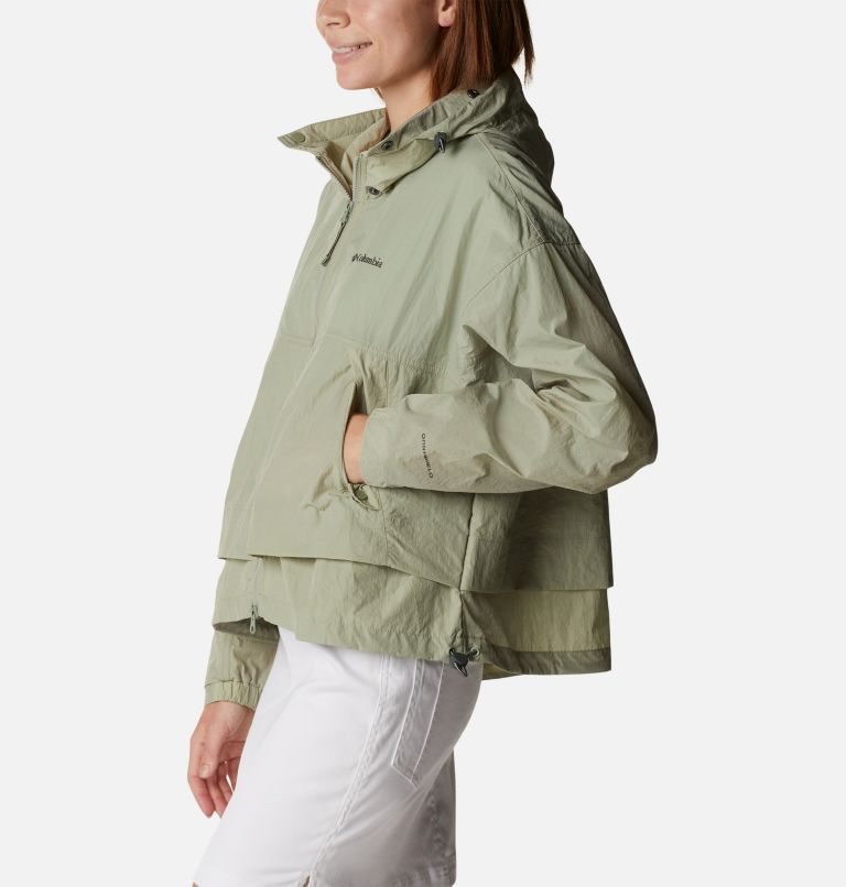 Women's Columbia Paracutie Windbreaker Jackets Olive | CA-ML65A