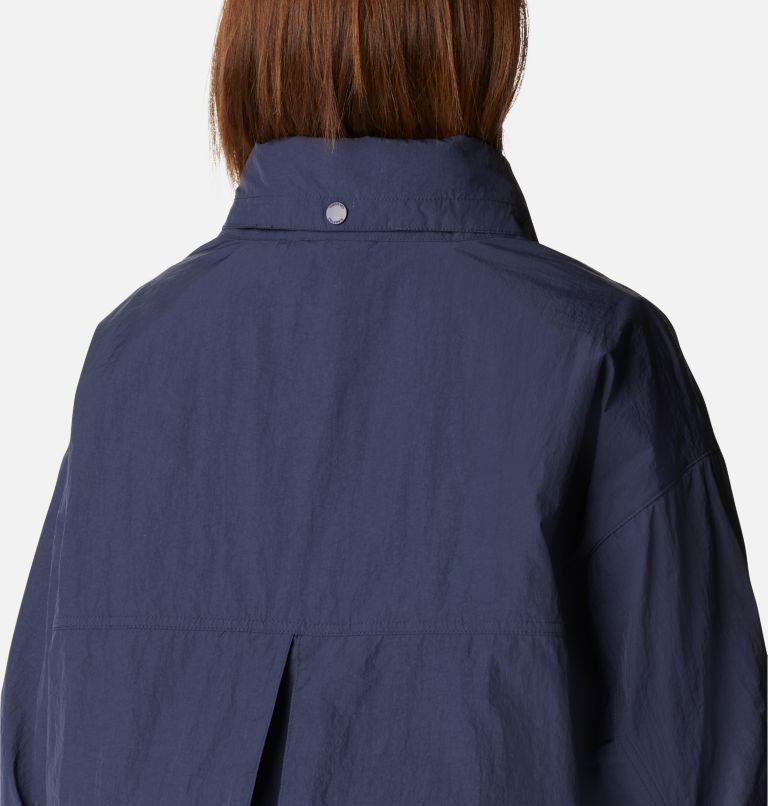 Women's Columbia Paracutie Windbreaker Jackets Navy | CA-TA65C