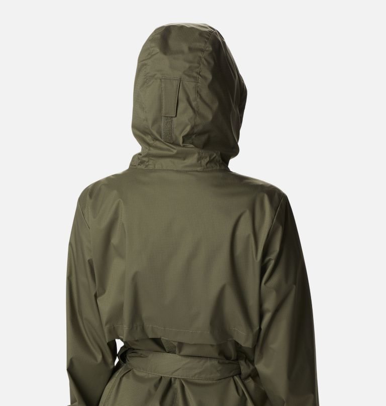 Women's Columbia Pardon My Trench Rain Jackets Olive | CA-AL5C6