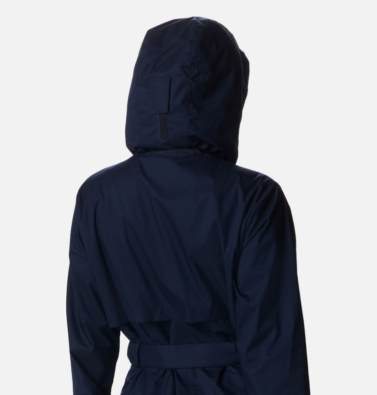 Women's Columbia Pardon My Trench Rain Jackets Navy | CA-B3LA8